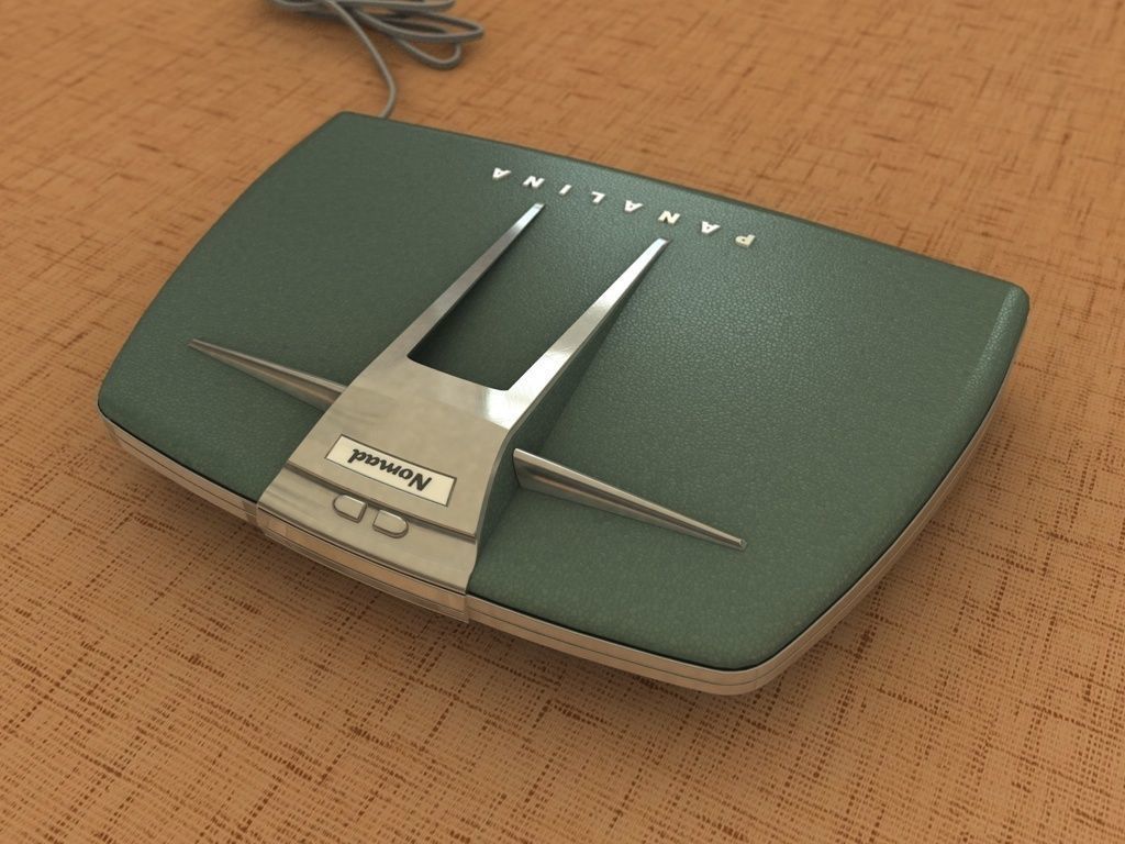 Vintage laptop computer nomad 250GT 1960 - c4d fbx 3ds 3D model_1