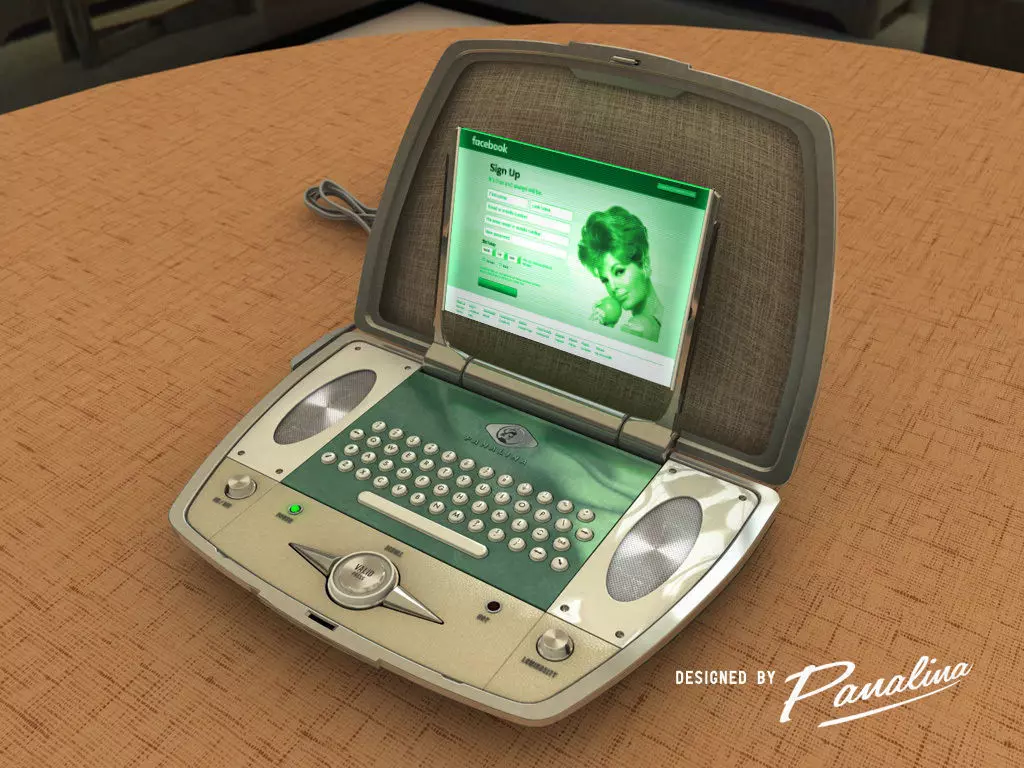 Vintage laptop computer nomad 250GT 1960 - c4d fbx 3ds 3D model_0