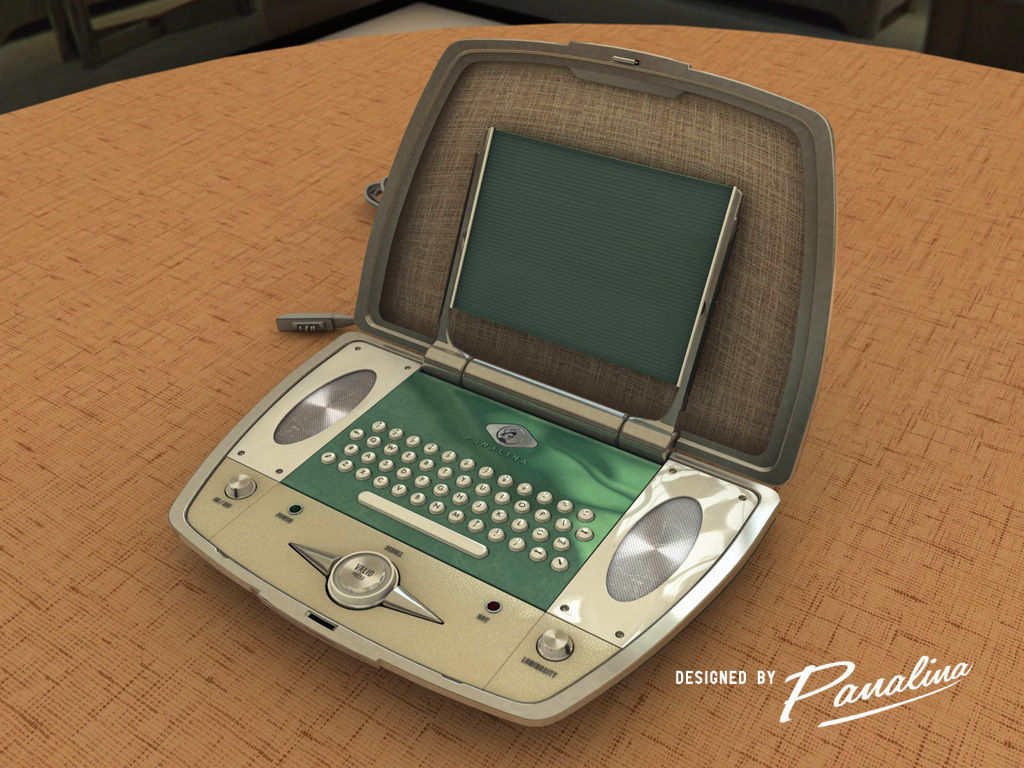Vintage laptop computer nomad 250GT 1960 - c4d fbx 3ds 3D model_2