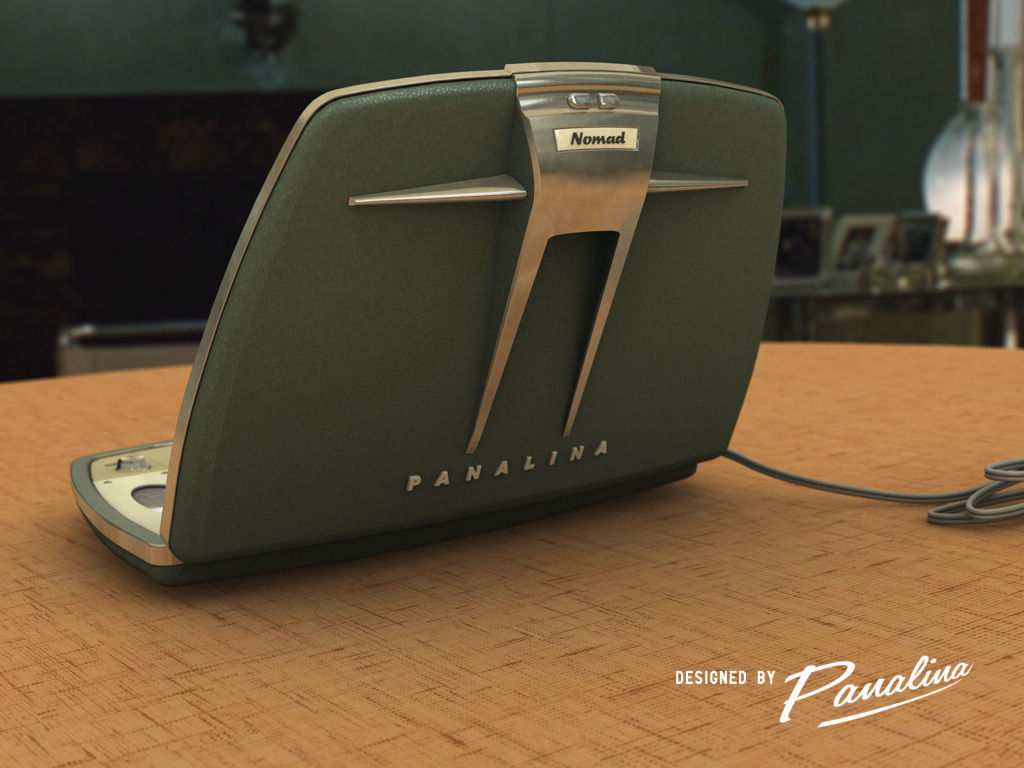 Vintage laptop computer nomad 250GT 1960 - c4d fbx 3ds 3D model_5