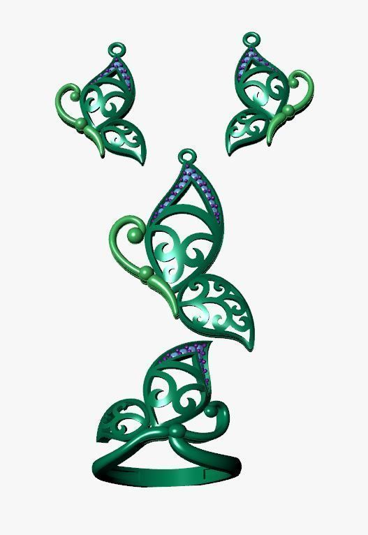 ButerFly Pendants 2 Size  3D print model_1