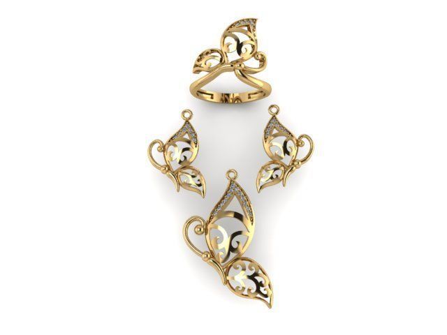 ButerFly Pendants 2 Size  3D print model_2