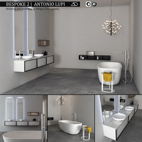 Bathroom furniture set Bespoke 2 3D model