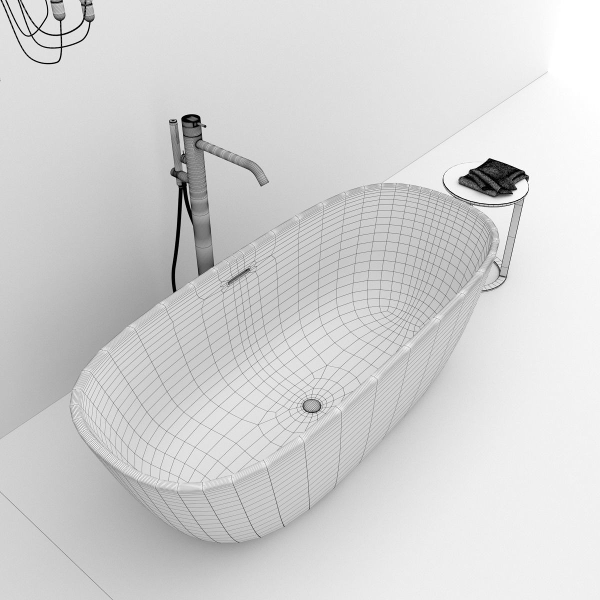 Bathroom furniture set Bespoke 2 3D model_5