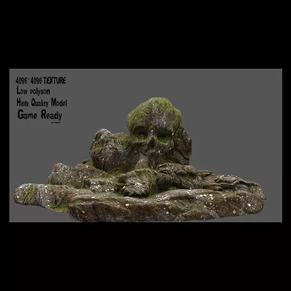 Skull Cave Low-poly 3D model