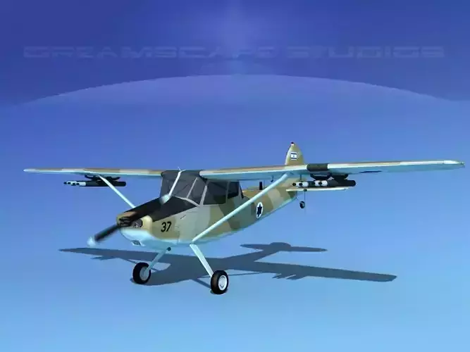 Cessna O-1E L-19 Bird Dog Israel 3D model