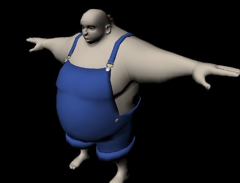 Base Fat Human Low-poly 3D model Low-poly 3D model_2