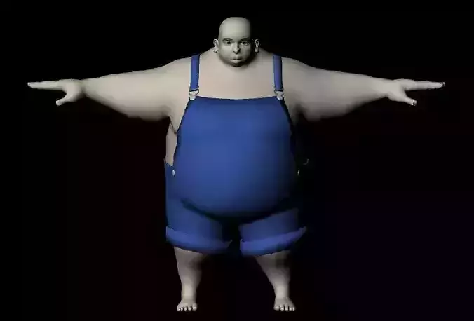 Base Fat Human Low-poly 3D model Low-poly 3D model