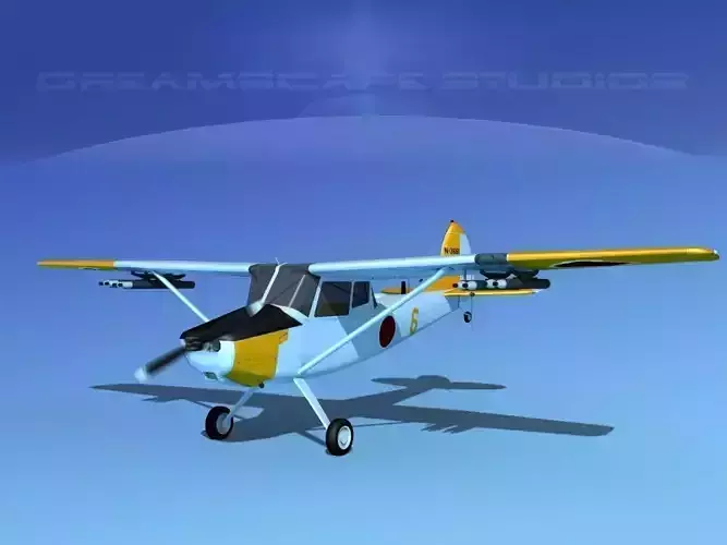 Cessna O-1E L-19 Bird Dog Japan 3D model