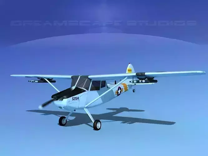 Cessna O-1E L-19 South Vietnam 1 3D model