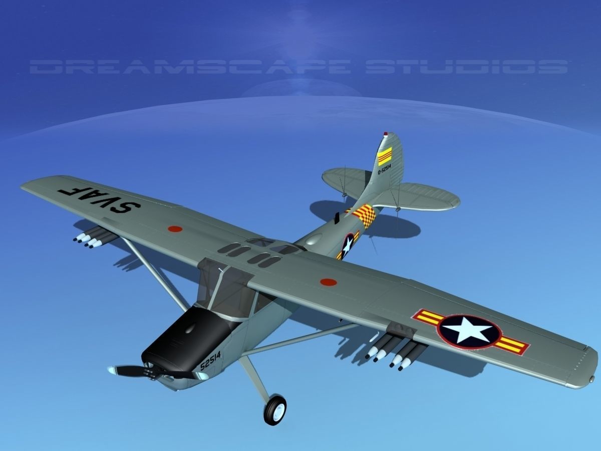 Cessna O-1E L-19 South Vietnam 2 3D model_10