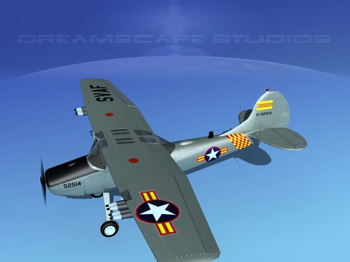 Cessna O-1E L-19 South Vietnam 2 3D model_9