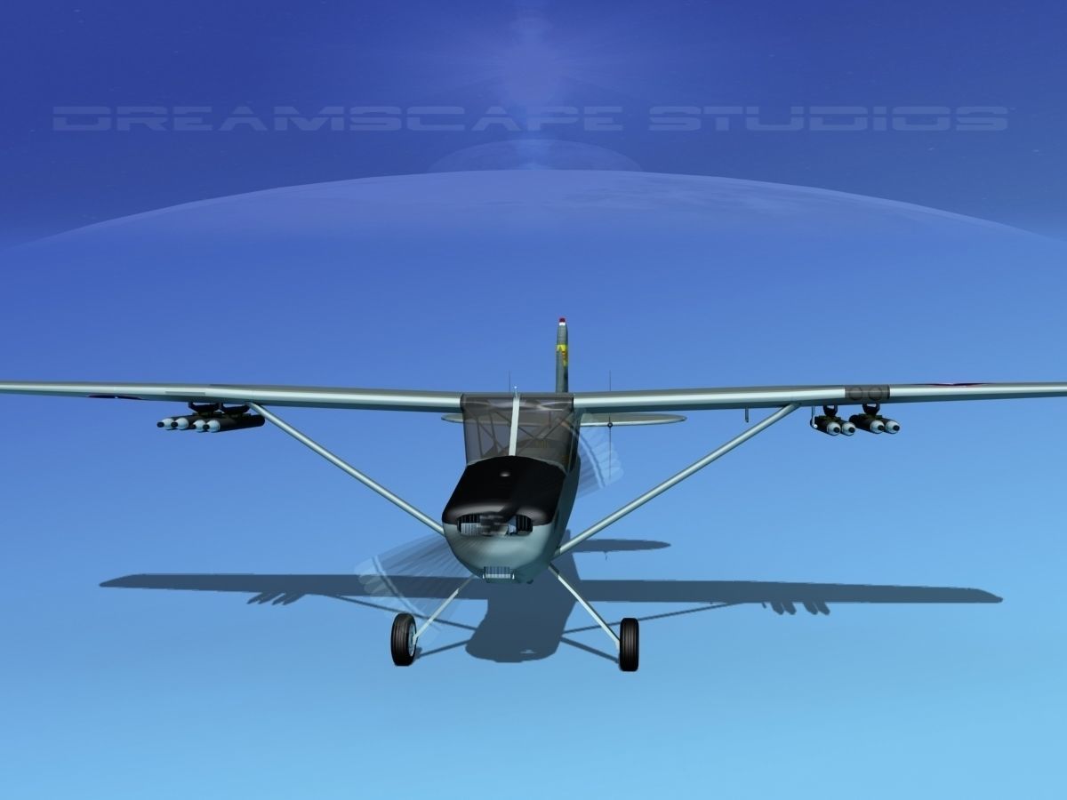 Cessna O-1E L-19 South Vietnam 2 3D model_1