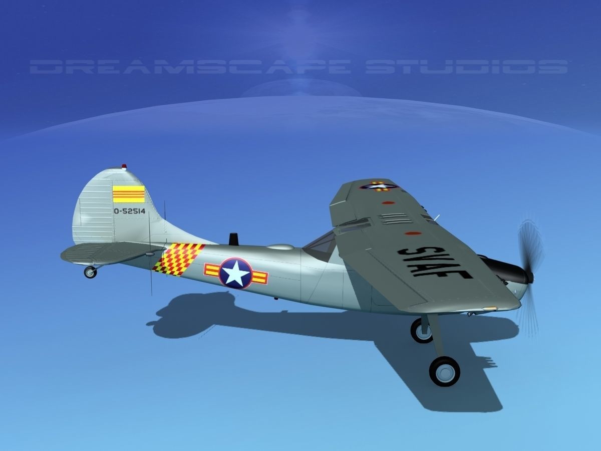Cessna O-1E L-19 South Vietnam 2 3D model_4