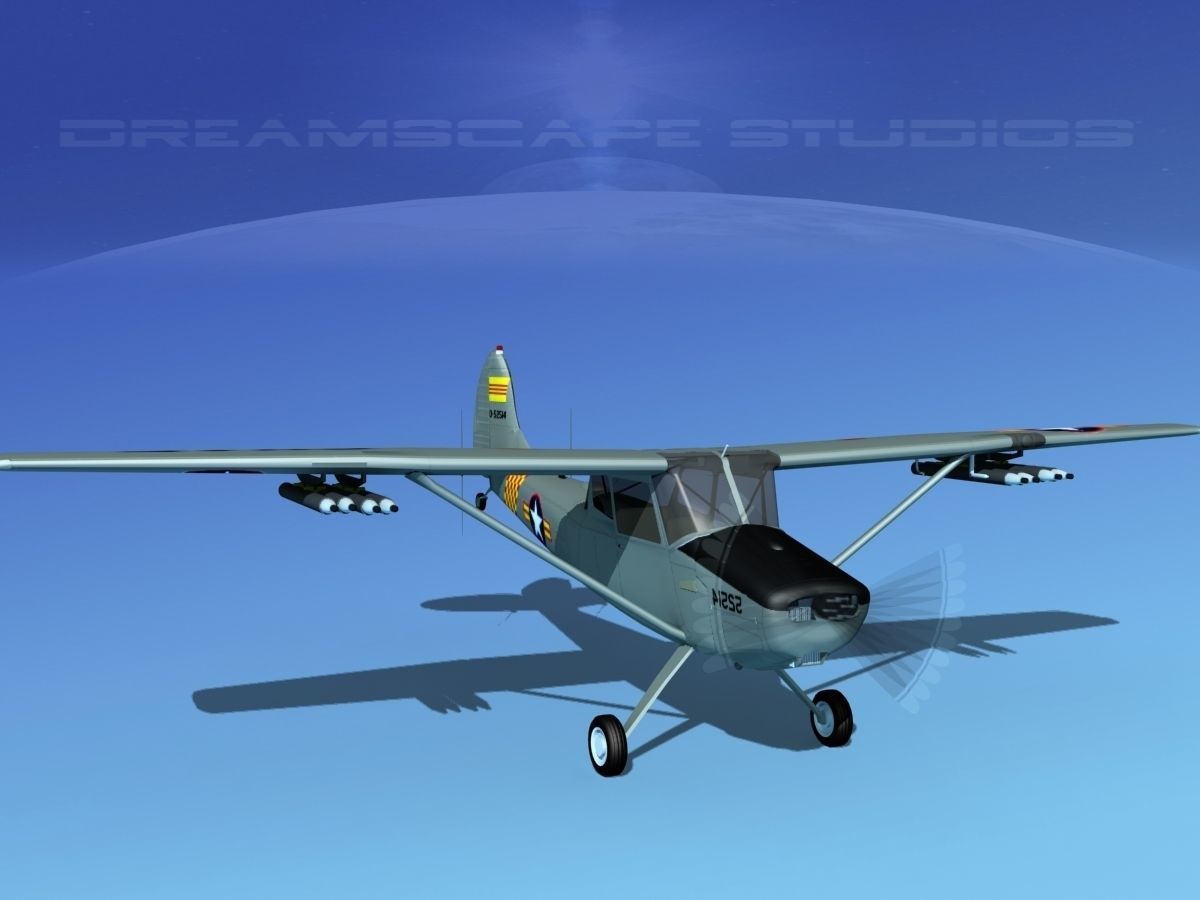 Cessna O-1E L-19 South Vietnam 2 3D model_2