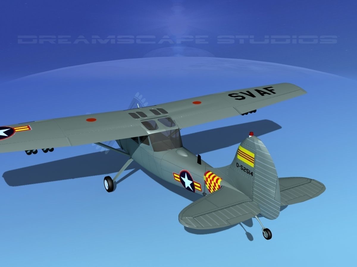 Cessna O-1E L-19 South Vietnam 2 3D model_7