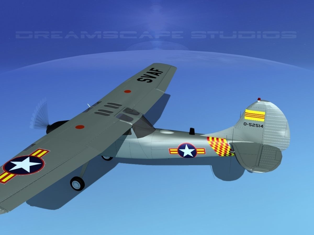 Cessna O-1E L-19 South Vietnam 2 3D model_8