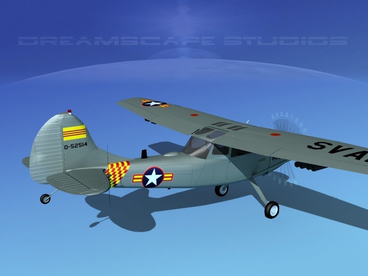 Cessna O-1E L-19 South Vietnam 2 3D model_5