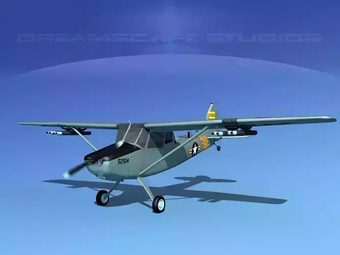Cessna O-1E L-19 South Vietnam 2 3D model