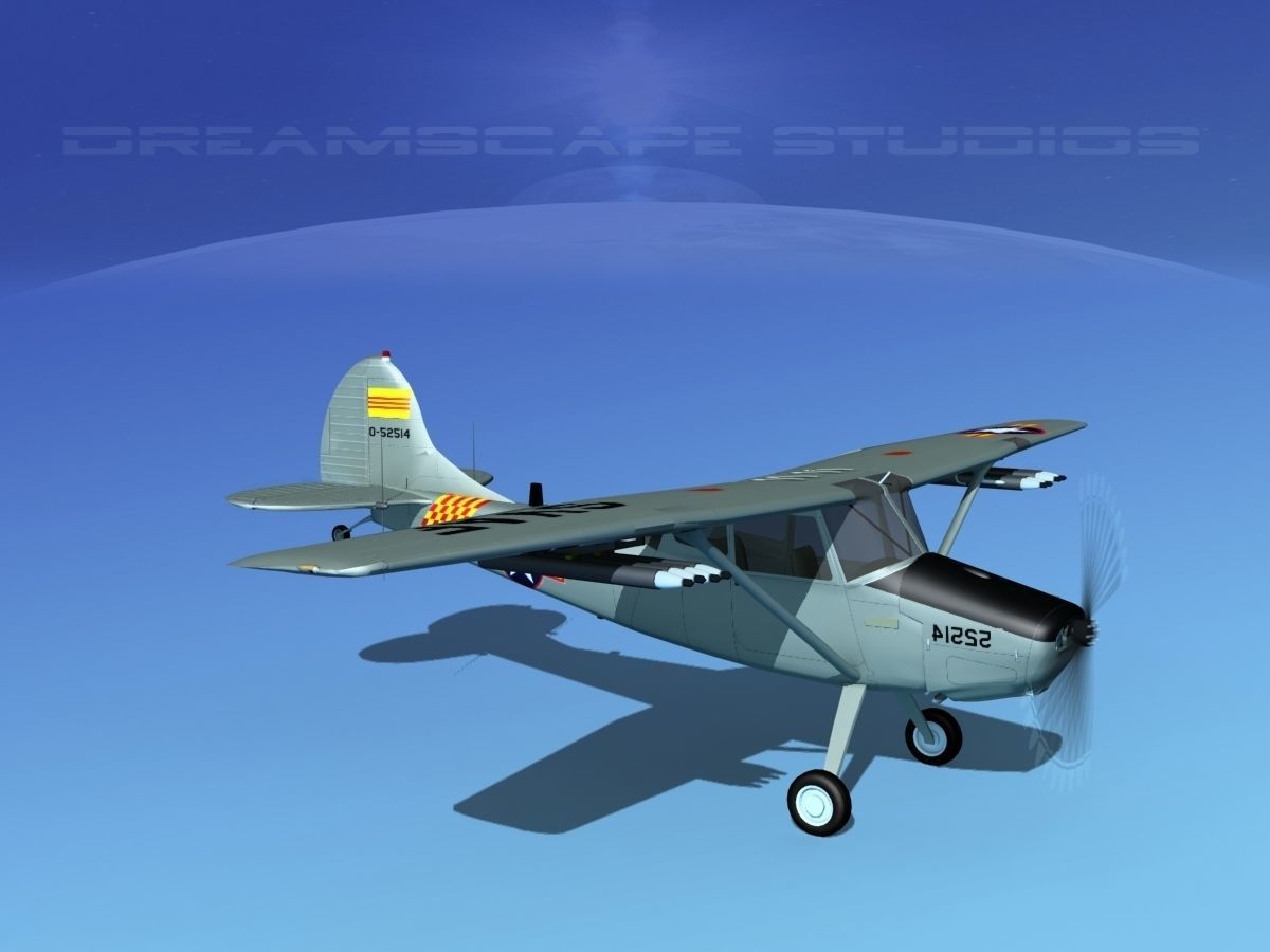 Cessna O-1E L-19 South Vietnam 2 3D model_3