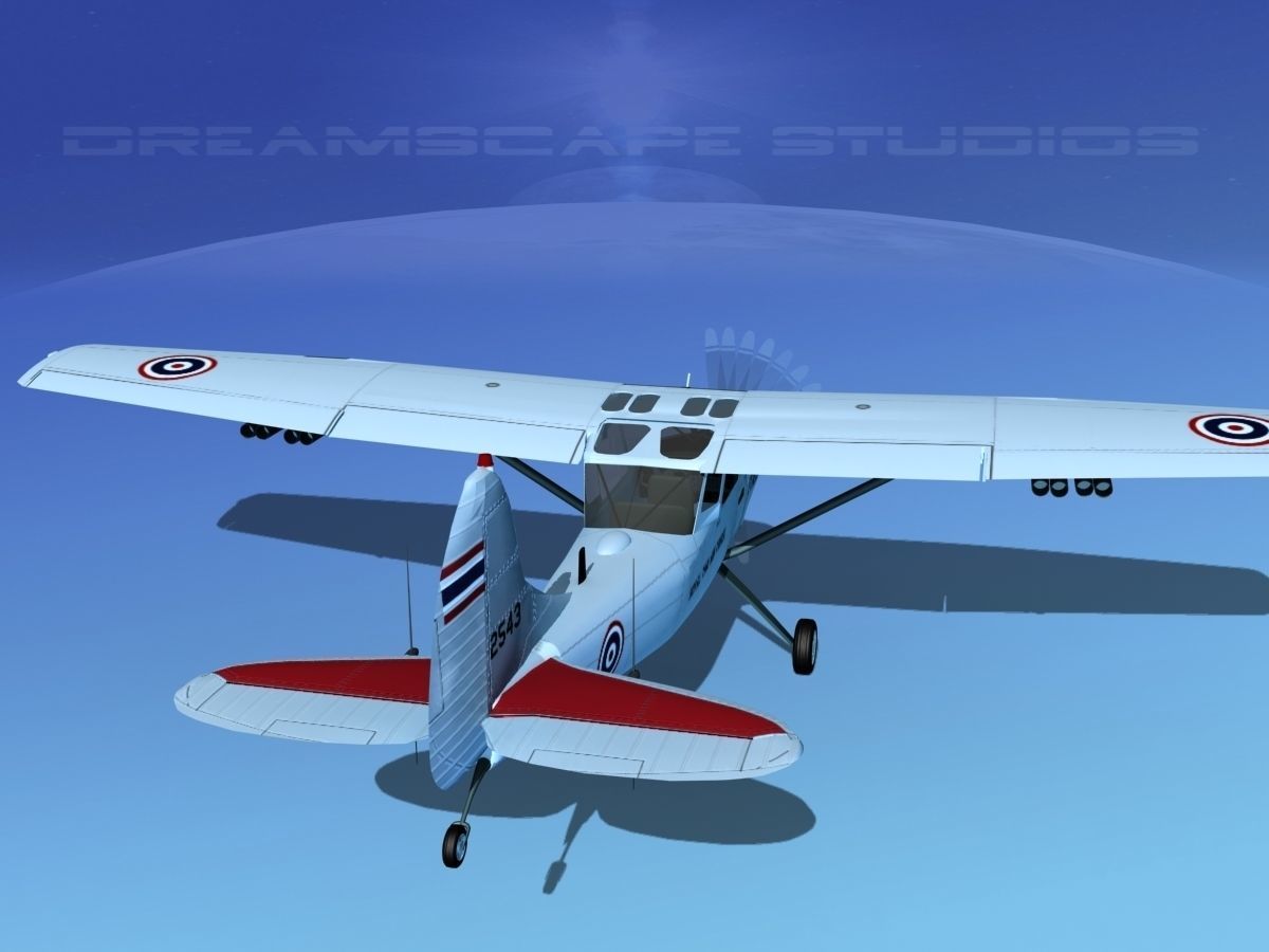 Cessna O-1E L-19 Bird Dog Thai Navy 3D model_8