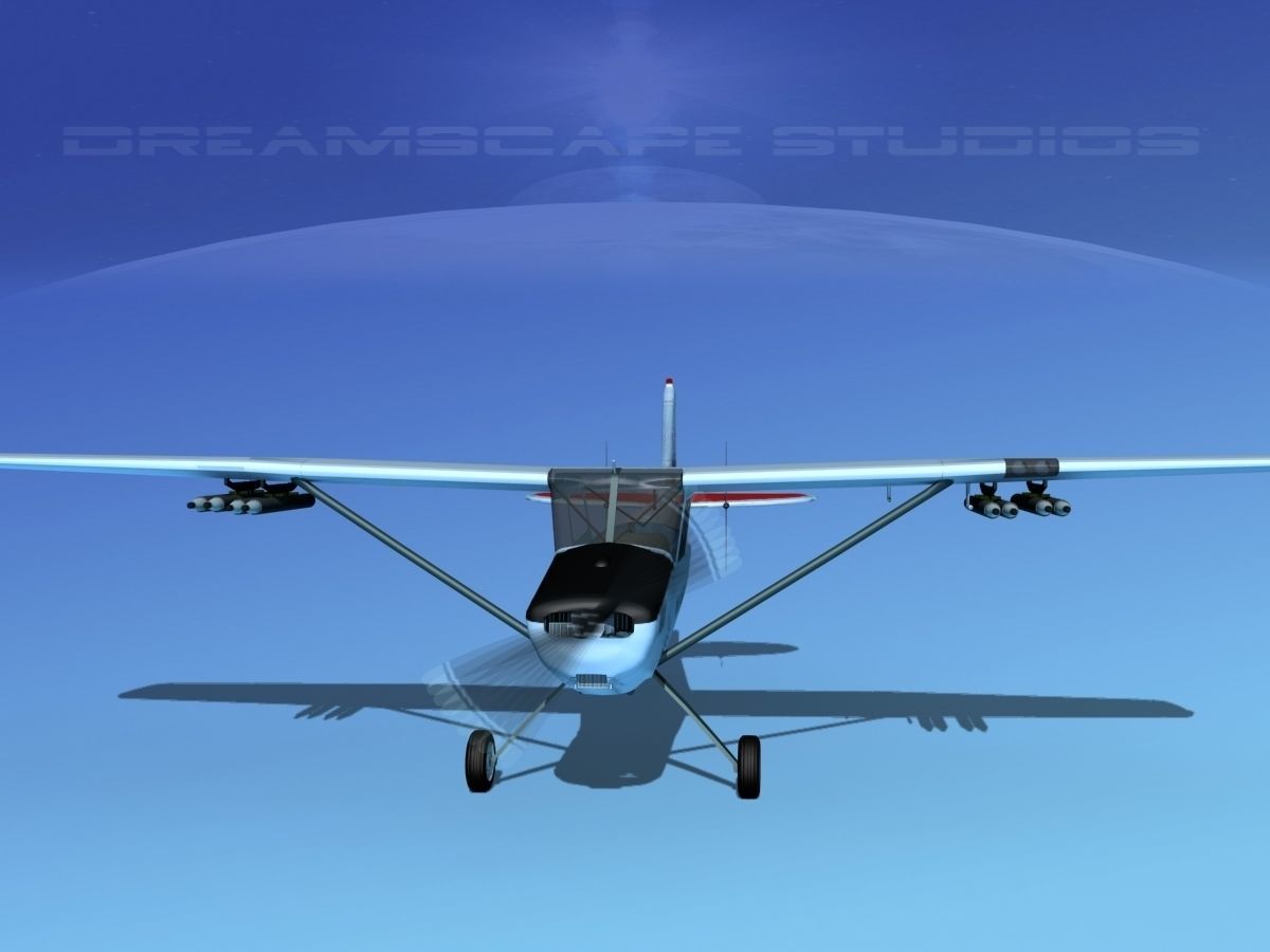 Cessna O-1E L-19 Bird Dog Thai Navy 3D model_1