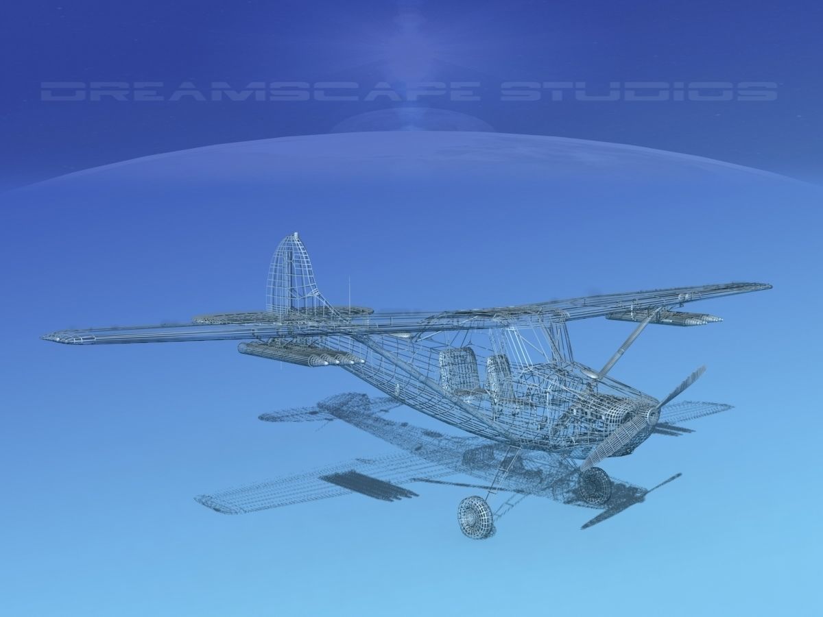 Cessna O-1E L-19 Bird Dog Thai Navy 3D model_14