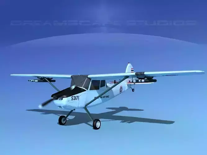 Cessna O-1E L-19 Bird Dog Thai Navy 3D model