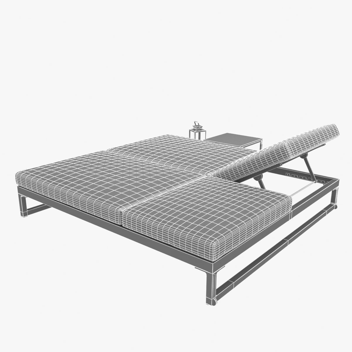 Kettal landscape double sun lounger 3D model_8