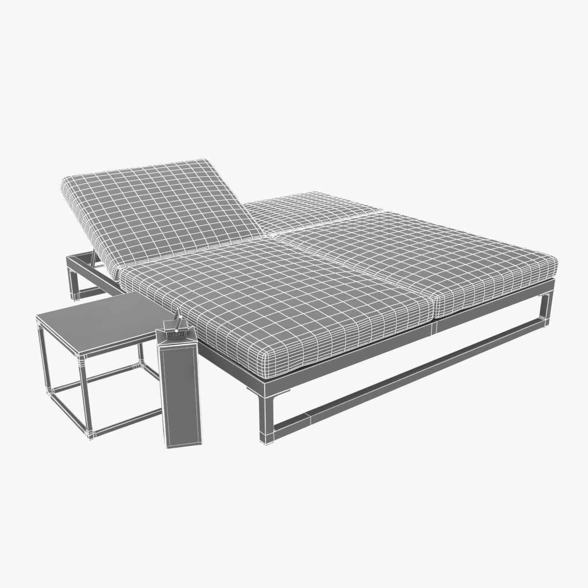Kettal landscape double sun lounger 3D model_7