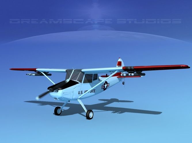 Cessna O-1E L-19 Bird Dog USAF 1 3D model