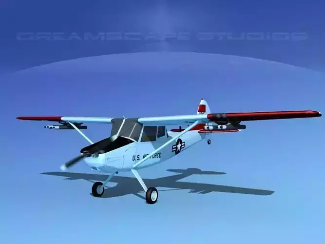 Cessna O-1E L-19 Bird Dog USAF 1 3D model