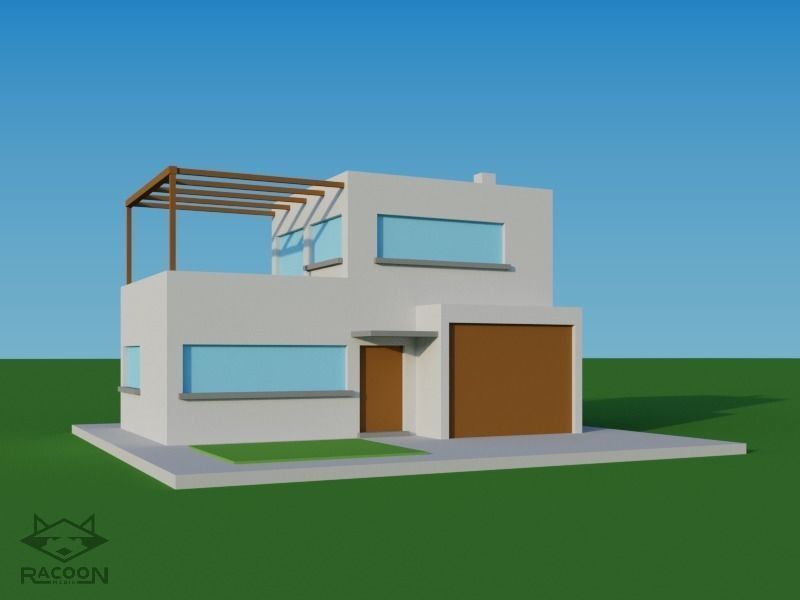 20 LowPoly houses Low-poly 3D model_11