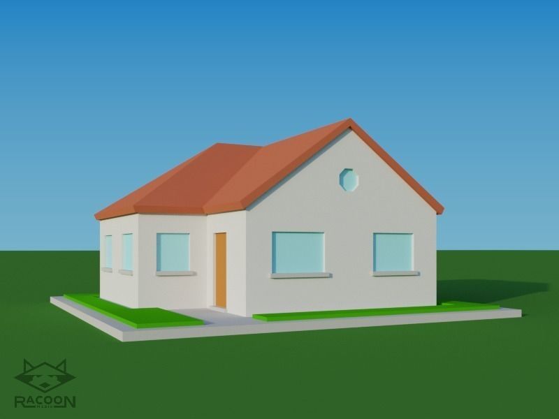 20 LowPoly houses Low-poly 3D model_16