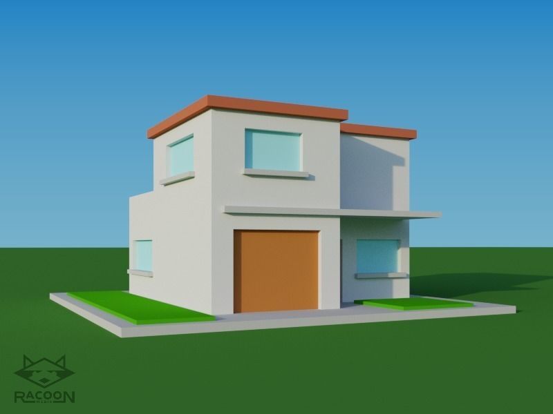 20 LowPoly houses Low-poly 3D model_12