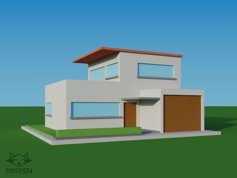 20 LowPoly houses Low-poly 3D model_19