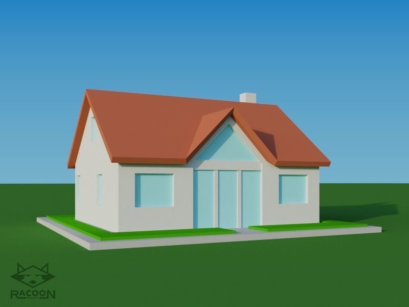 20 LowPoly houses Low-poly 3D model_3