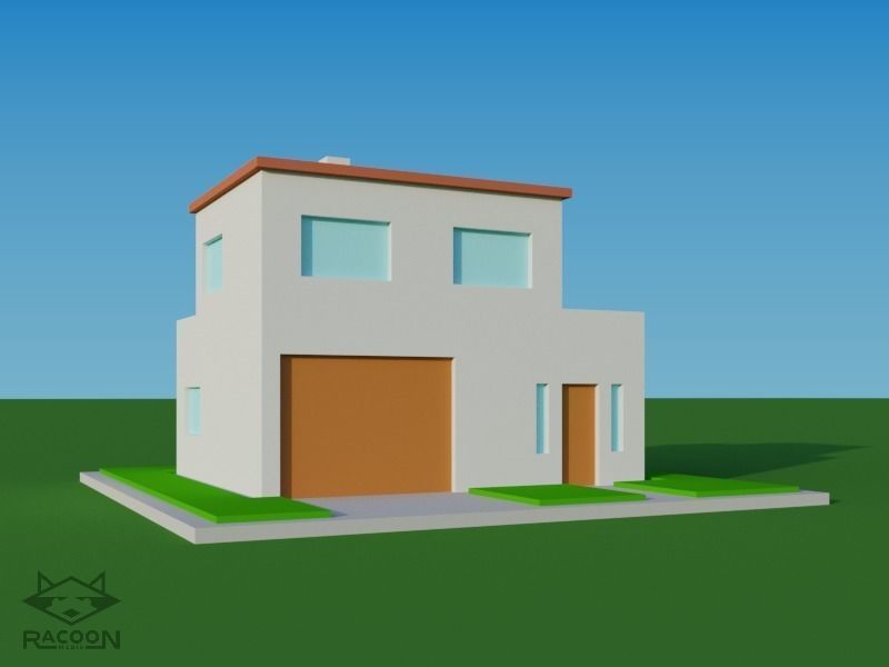 20 LowPoly houses Low-poly 3D model_9
