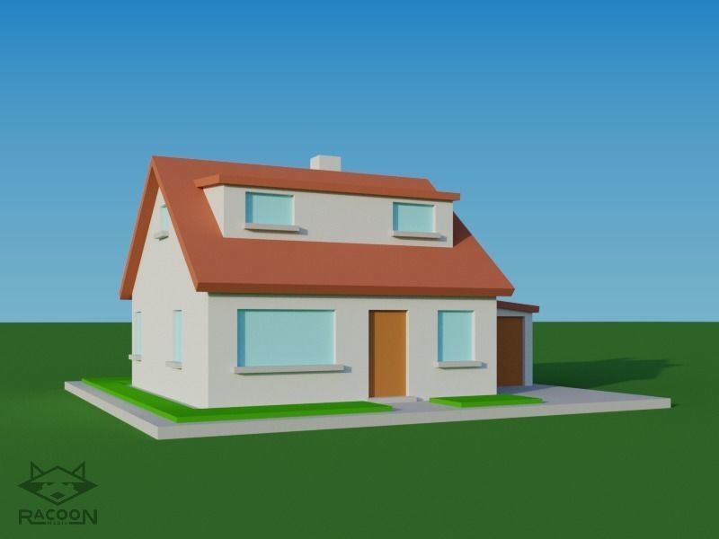 20 LowPoly houses Low-poly 3D model_7