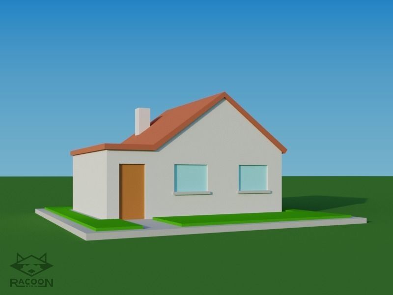 20 LowPoly houses Low-poly 3D model_13