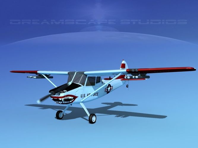 Cessna O-1E L-19 Bird Dog USAF 2 3D model