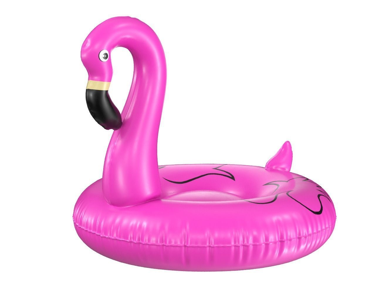Inflatable Flamingo Pool Float PBR 3D model_0