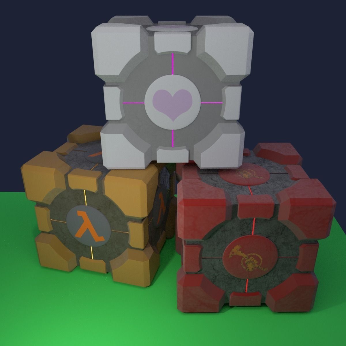 Game Cubes Free 3D model_0