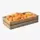 Orange Wooden Crate Low-poly 3D model 7