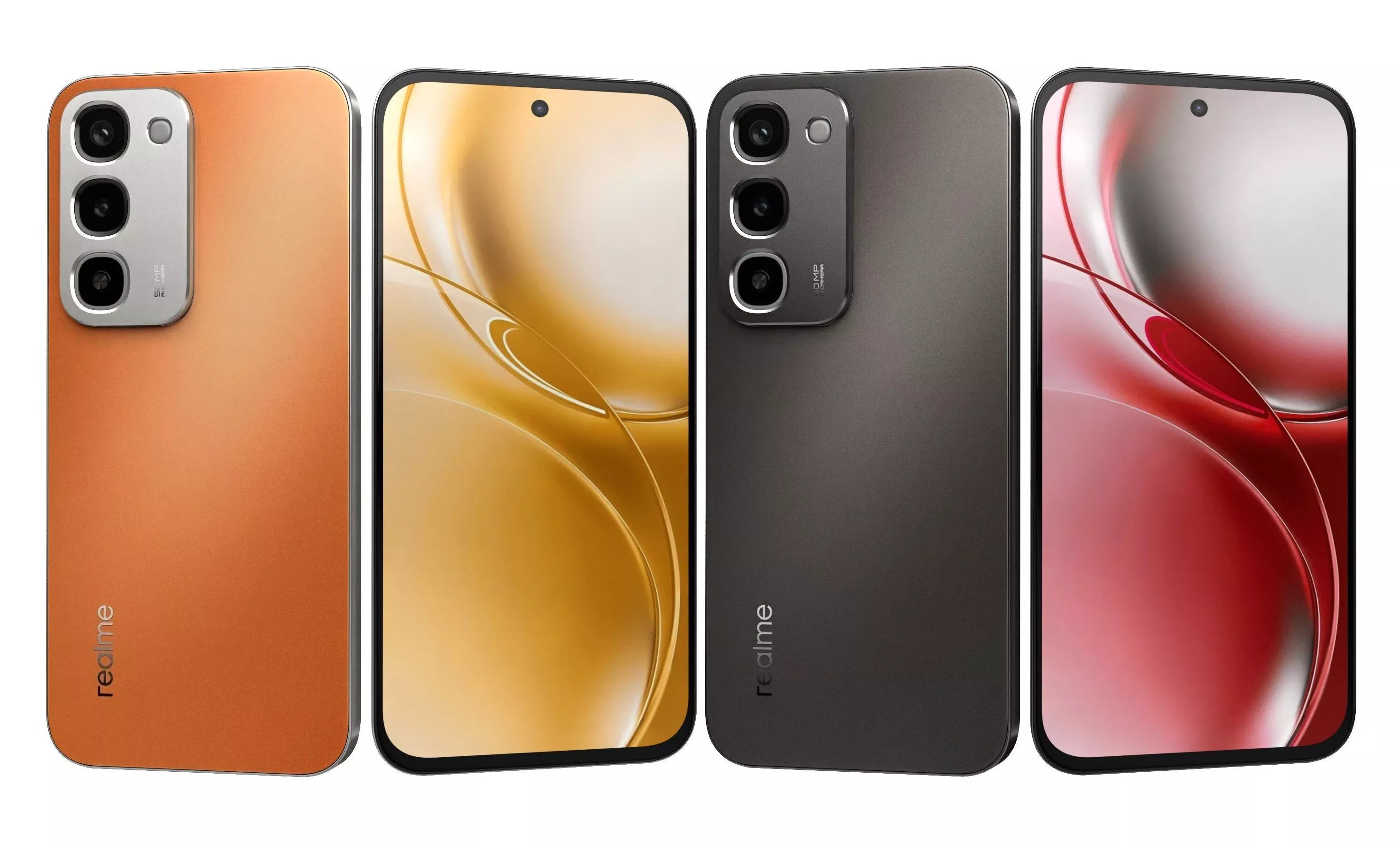 Realme Narzo 100x Black And Orange 3D model
