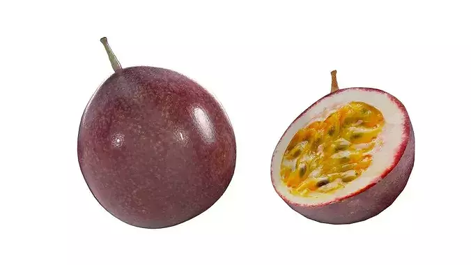 Passion Fruit Low-poly 3D model