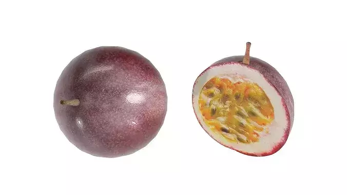 Passion Fruit Low-poly 3D model 4
