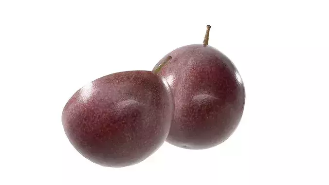 Passion Fruit Low-poly 3D model 3