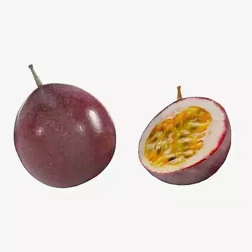 Passion Fruit Low-poly 3D model 6