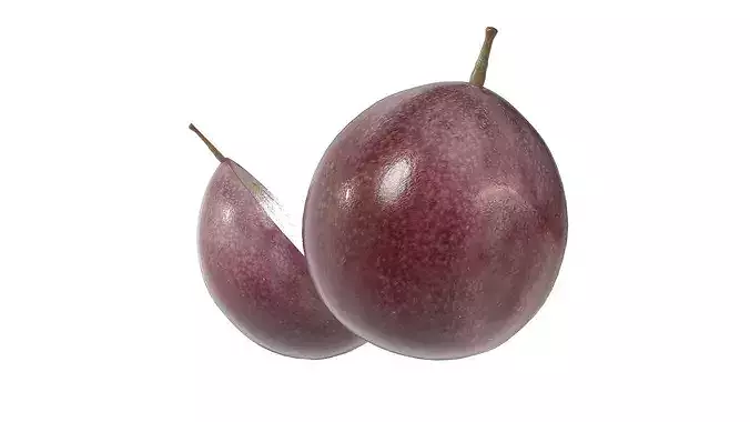Passion Fruit Low-poly 3D model 5